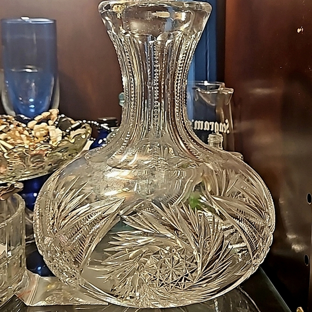 Appraised Antique HAWKES & Irish Carafe Water Jug RARE